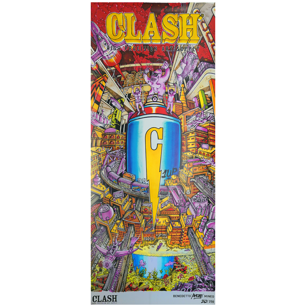 Clash "Andee" Art Poster (45x100cm) - gerollt