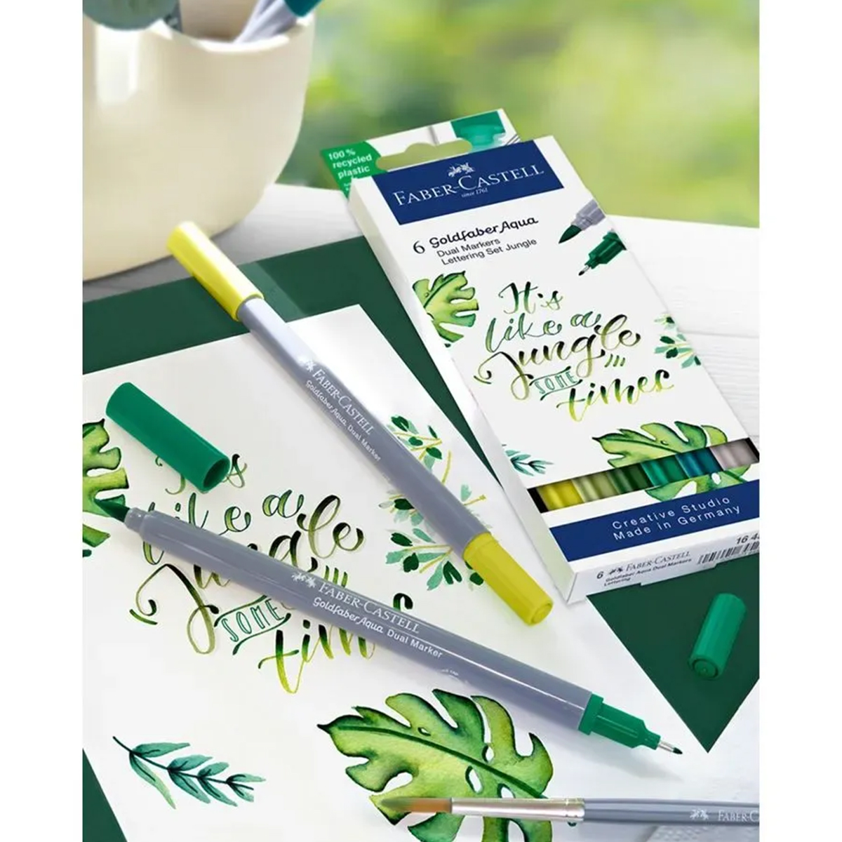 Faber-Castell "Goldfaber Dual Marker Jungle" 6er Lettering Set