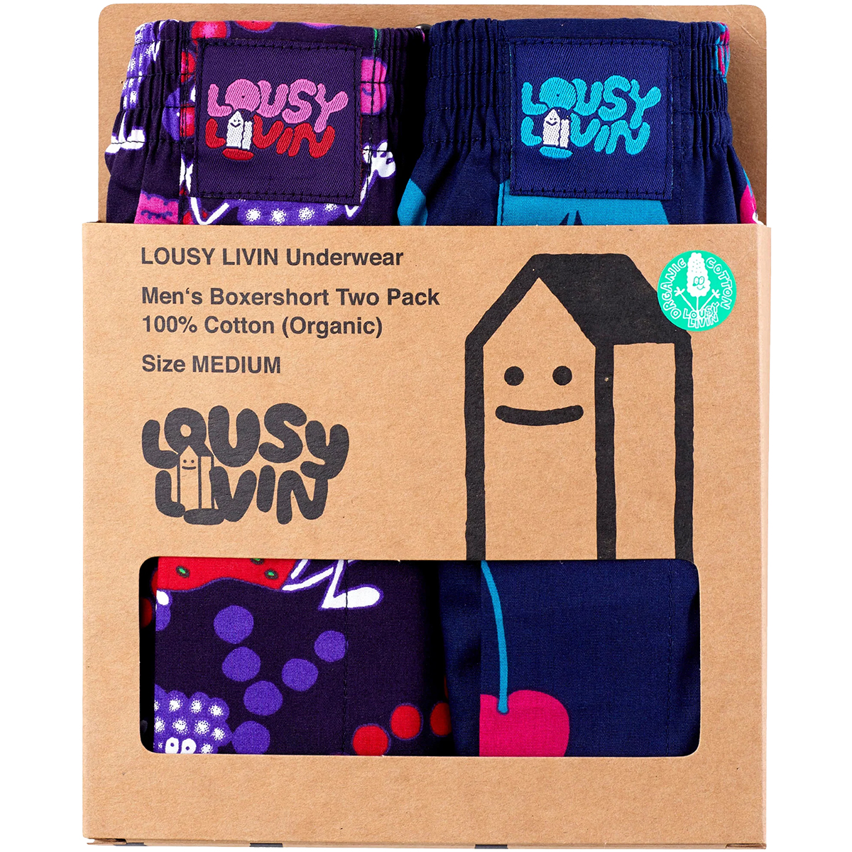 Lousy Livin Boxershorts "Cherry & Berry 2er Pack" Fruity Red