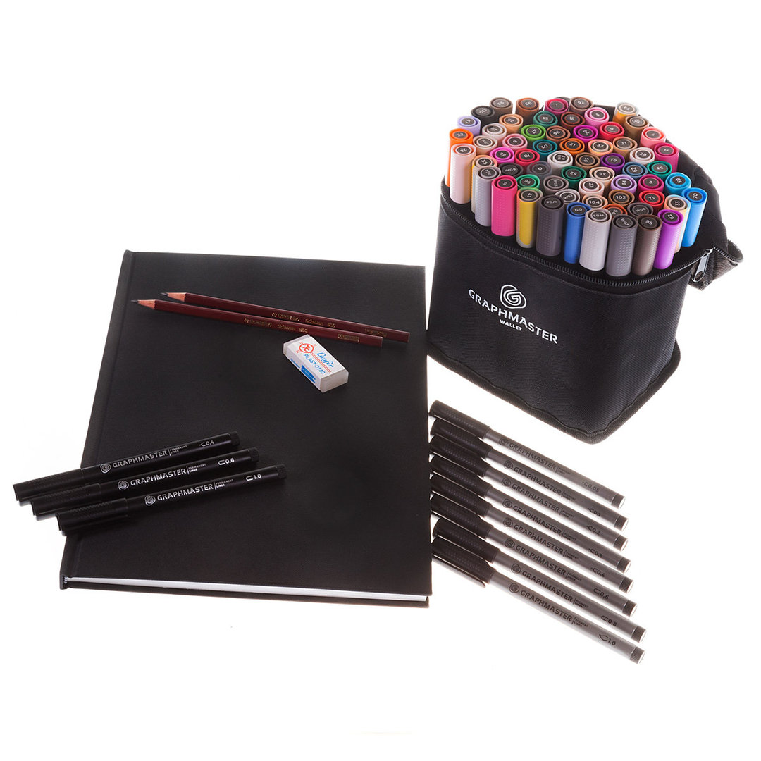 Graphmaster "63er Set (Advanced) inkl. A4 Blackbook & Fineliner"