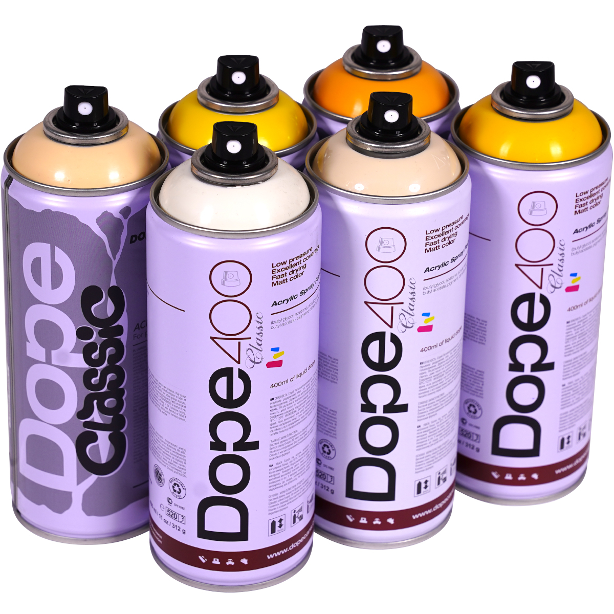 Dope "Classic Paint Sixpack Sunshine" (6x400ml)