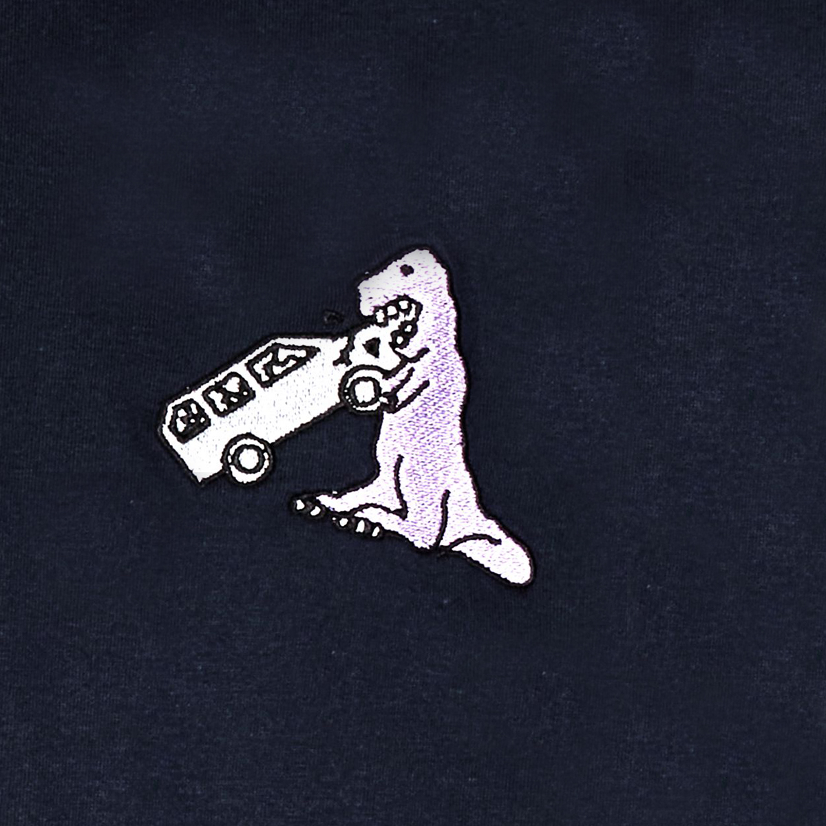 Cleptomanicx Boxy T-Shirt "Dino Carbuster" Sky Captain