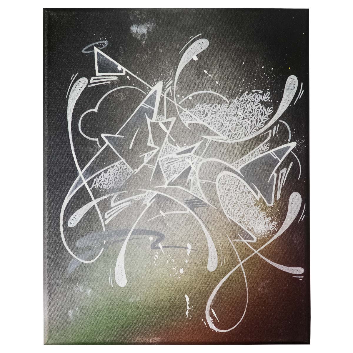 "Akte One - Tag Cloud (Original)" 25x30cm