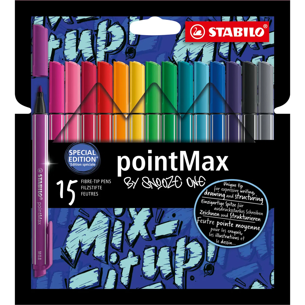 Stabilo "PointMax by Snooze One" (0,8mm) - 15er Set