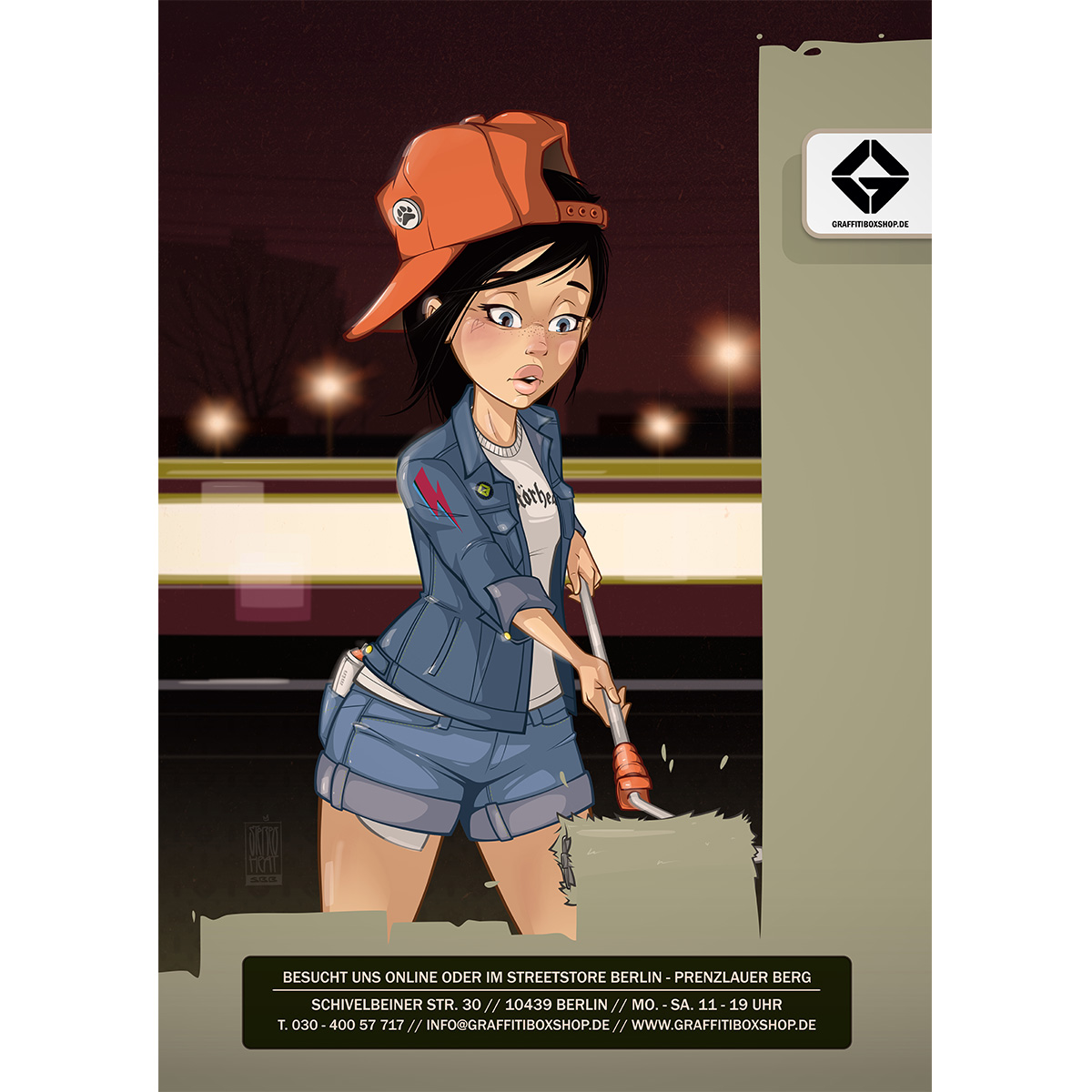 Graffitibox Poster "Roll Up Roxanne by Stereo Heat" - DIN A1