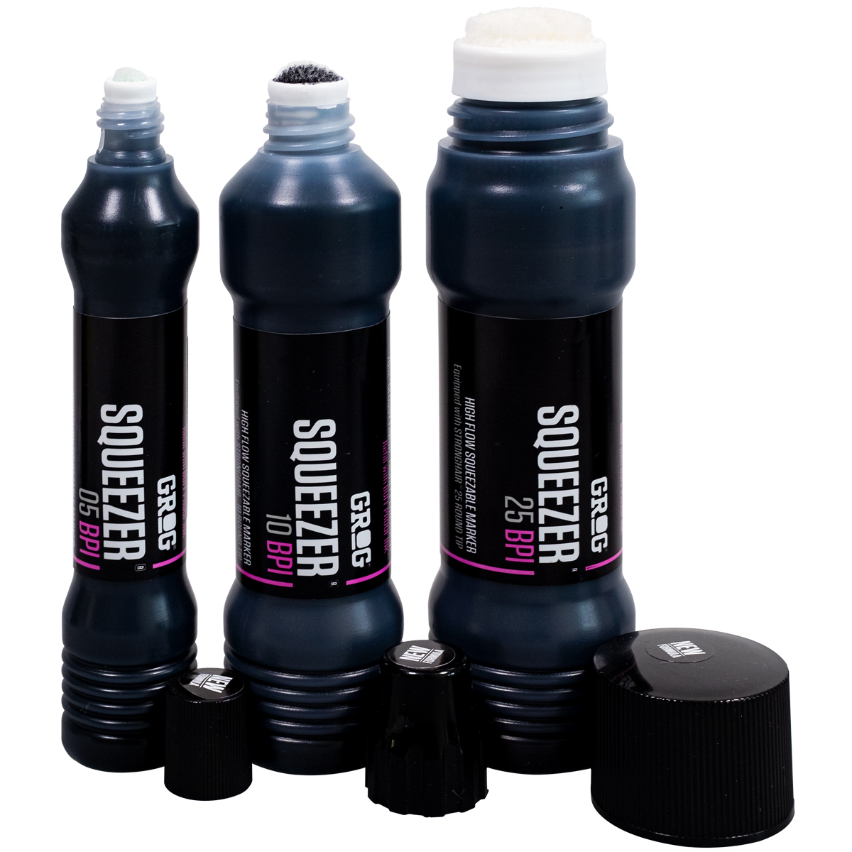 Grog "BPI Squeezer 3er Set - Death Black"