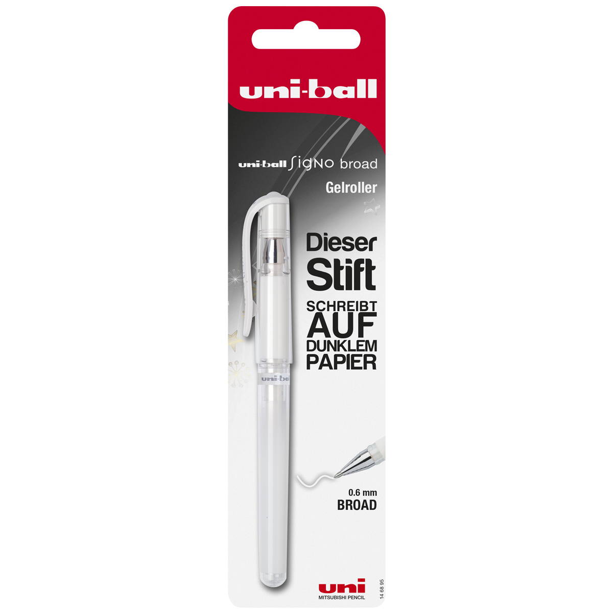 Uni-Ball "Gelroller Signo Broad" Marker (0,6mm) - UM-153 Silver