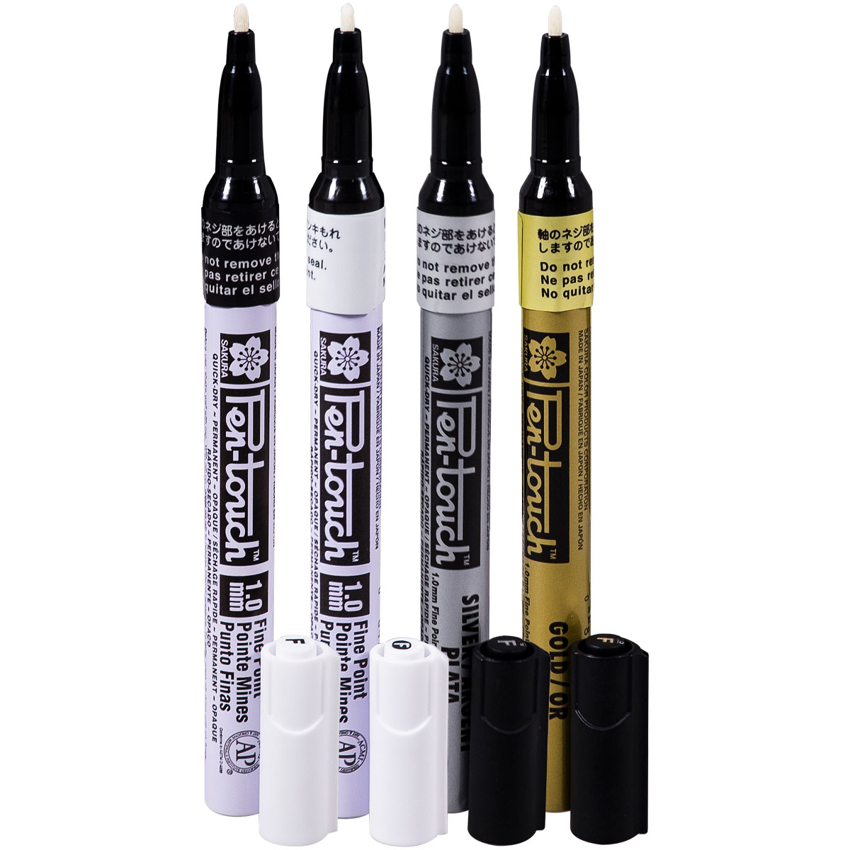 Sakura "Pen Touch Fine Round Tip 4er Set" (1mm)