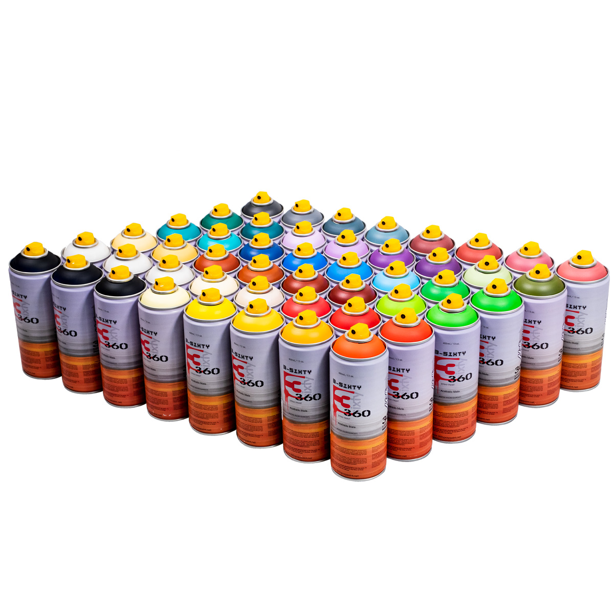 360 Spraypaint "Acabado Mate 48er Paint Box - Mixed Tones I" (48x400ml)