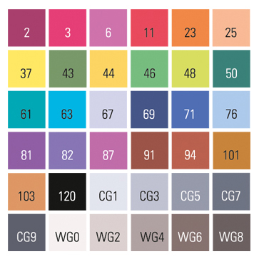 36er Touch Marker Set - Farbauswahl