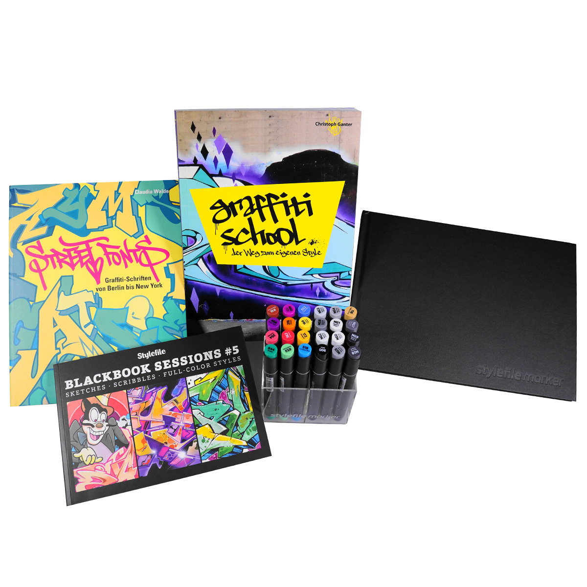 Stylefile Starter Set "Twin 24er Set Main A, 3 Bücher, inkl. A4 Blackbook"