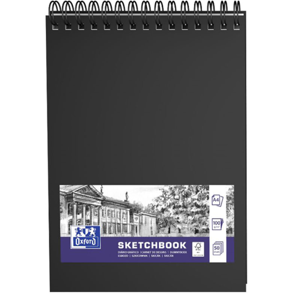 Oxford "Sketchbook A4" Spiralbindung (100g/m²)