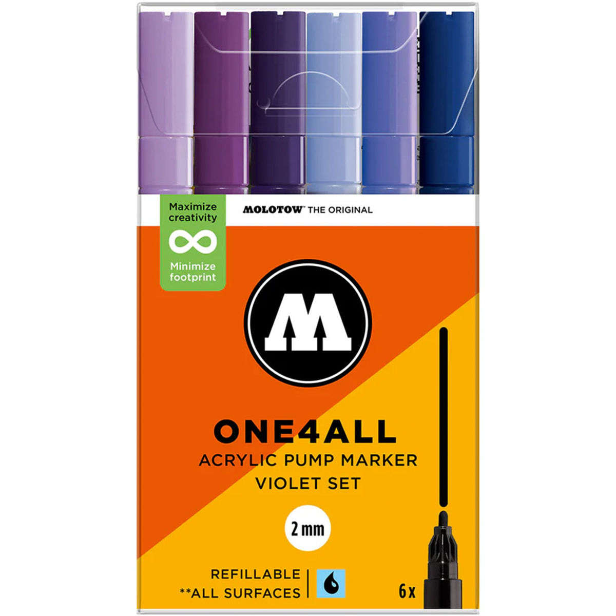 Molotow "127HS" One4all 6er Marker Set (2mm) - Violet