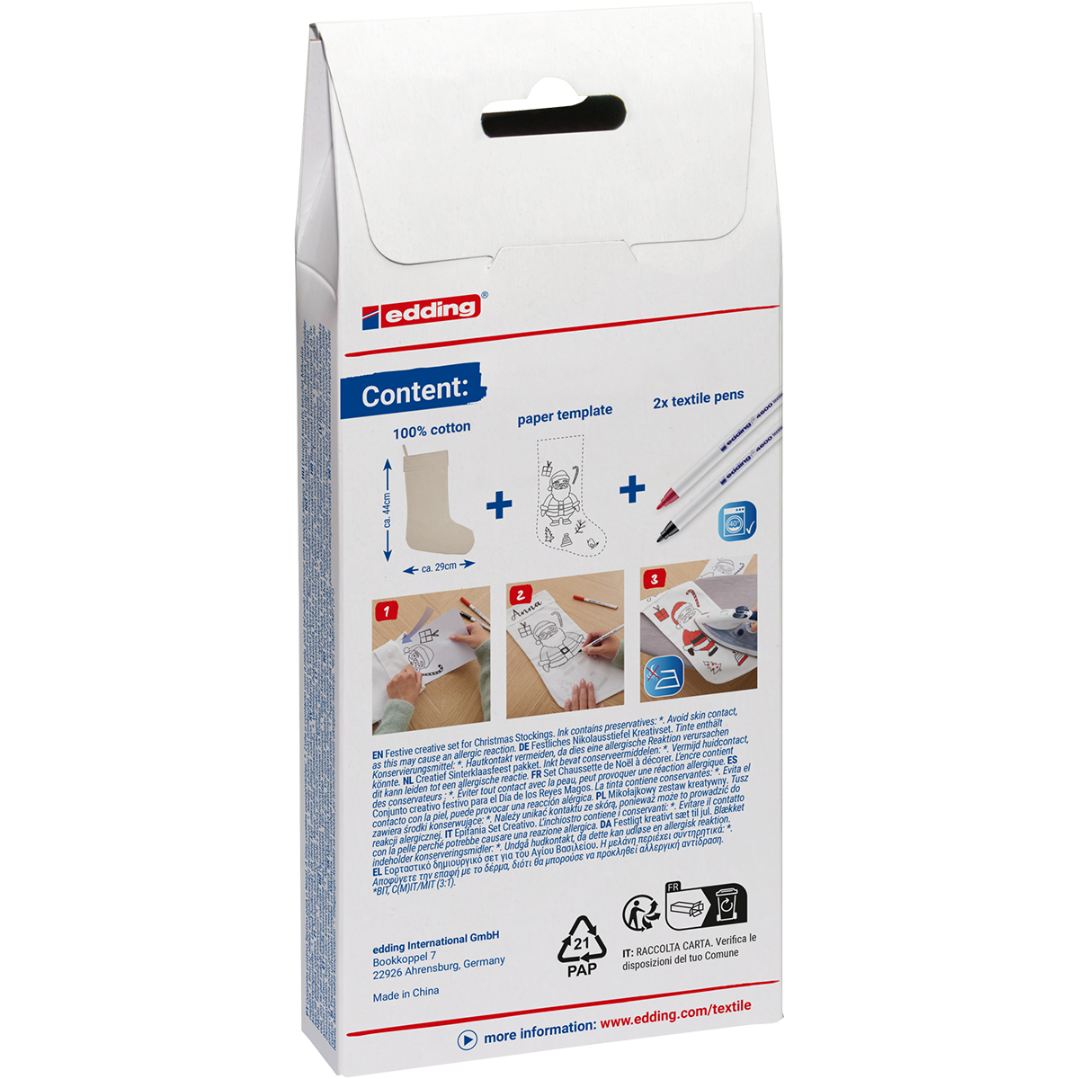 Edding "4600 Nikolausset" Schwarz-Rot