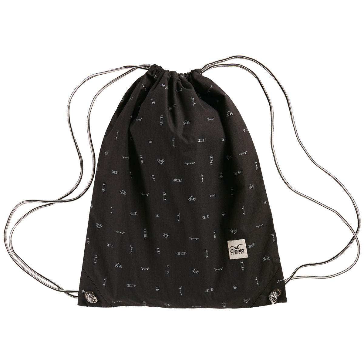 Cleptomanicx Gymbag "Gym Pattern" Black