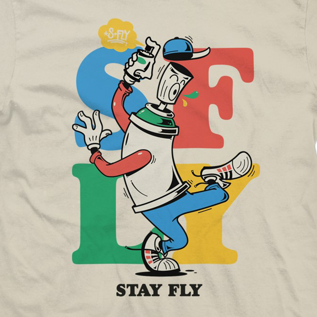 S-Fly T-Shirt "Stay Fly" Beige