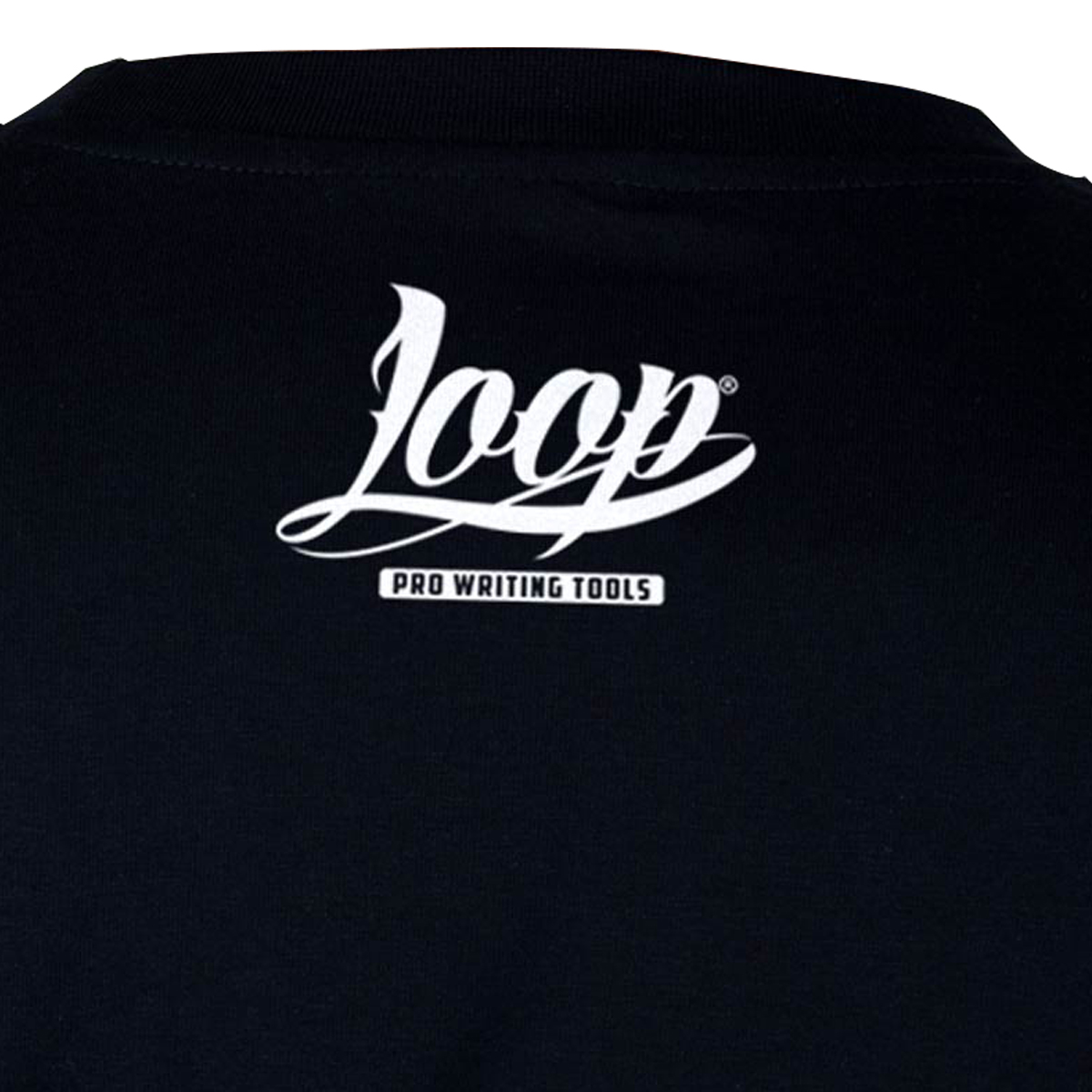 Loopcolors T-Shirt "Logo White" Black