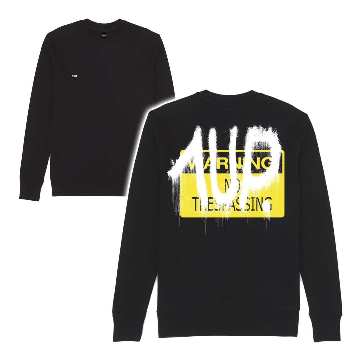 1UP Sweater "No Trespassing" Black