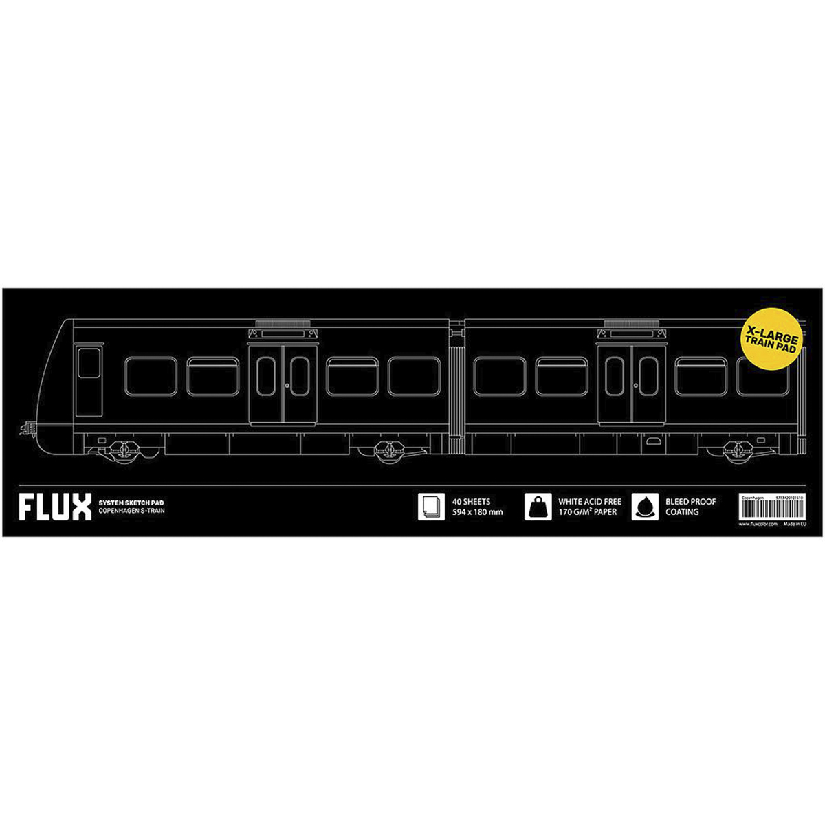 Flux "System X-Large Train Pad - Copenhagen S-Train" (59x18cm)