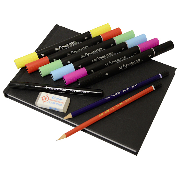Graphmaster "Twin 6er Set" inkl. A5 Blackbook