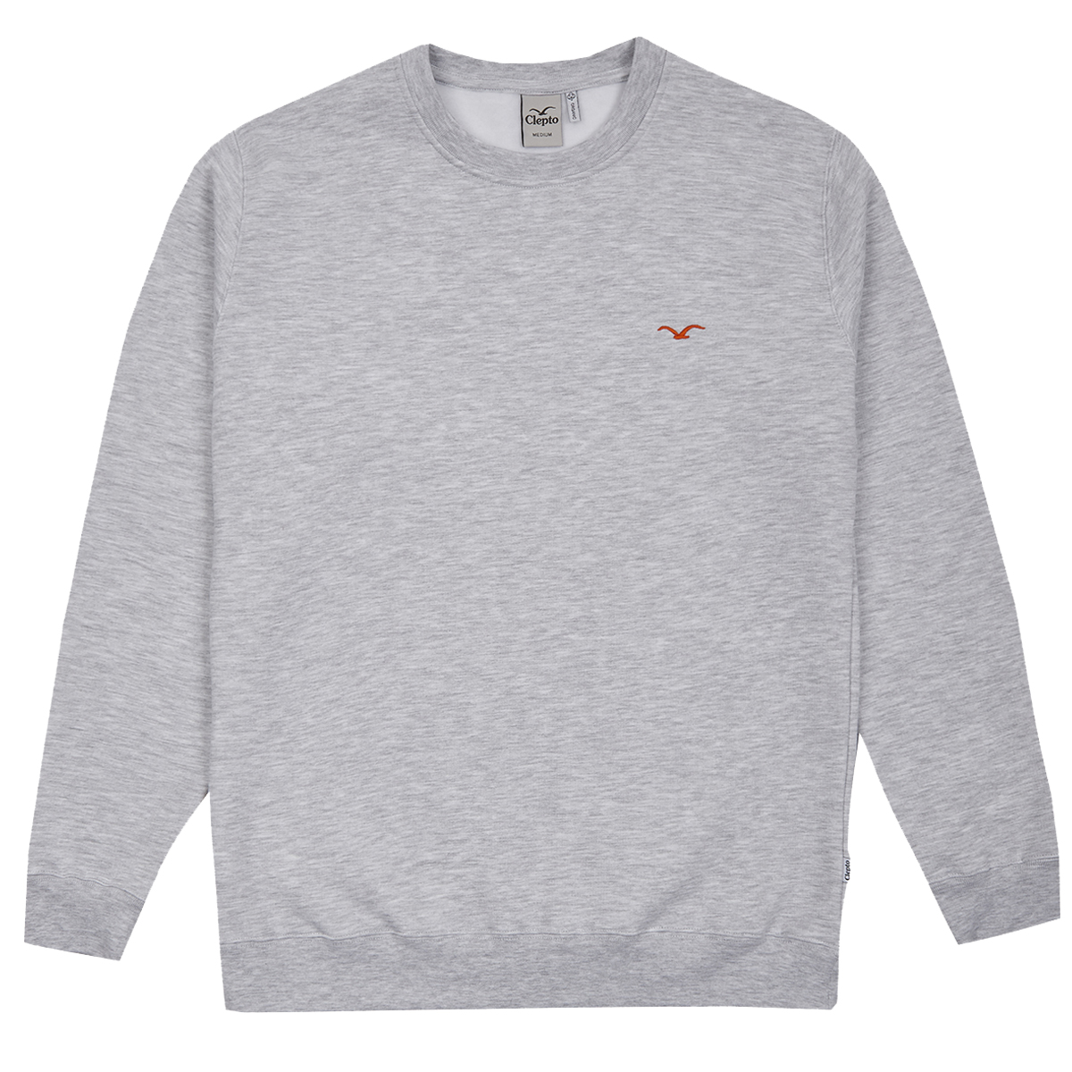 Cleptomanicx Crewneck "Ligull Heavy" Light Heather Gray