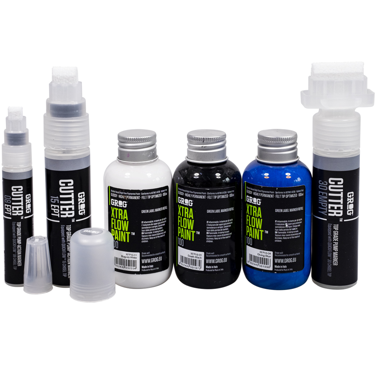 Grog "Cutter Marker Refill Set - White/Black/Blue"