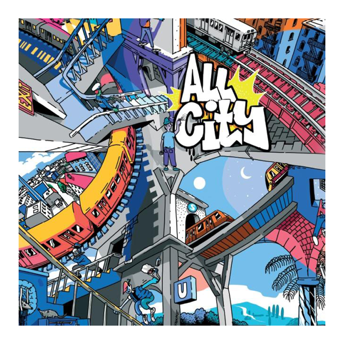 Brettspiel "All City - Das Trainwriting Brettspiel" (58x58cm)