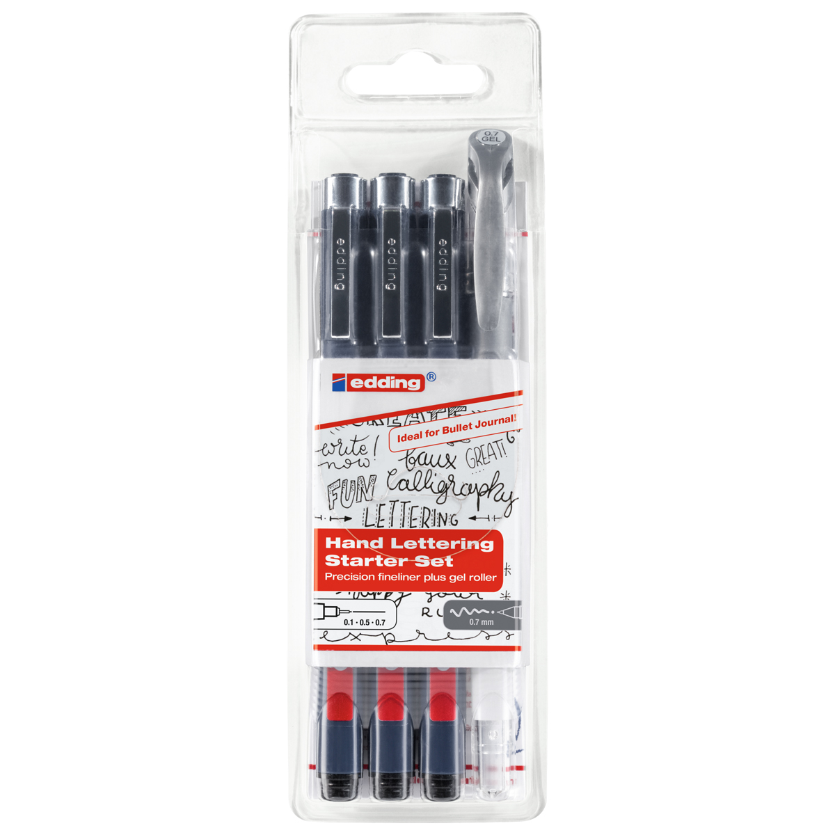 Edding "1800+2185" Handlettering Starter 4er Set (0,1-0,7mm)