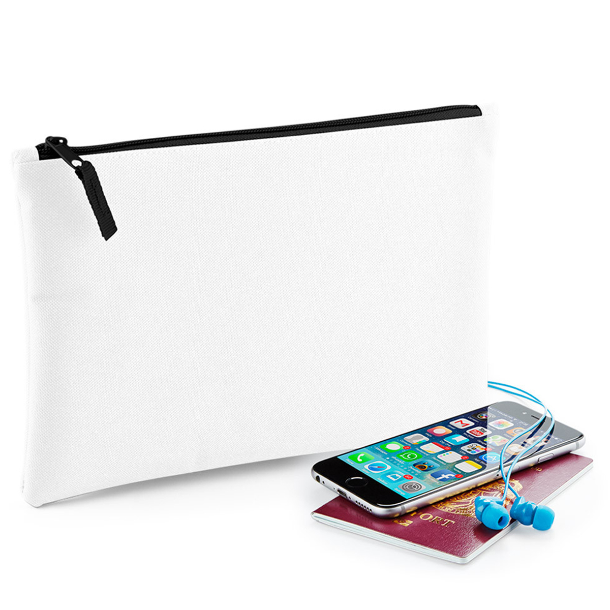 Bild2-white BagBase BG38 "Grab Accessoires Pouch" (20x28cm) White/Black