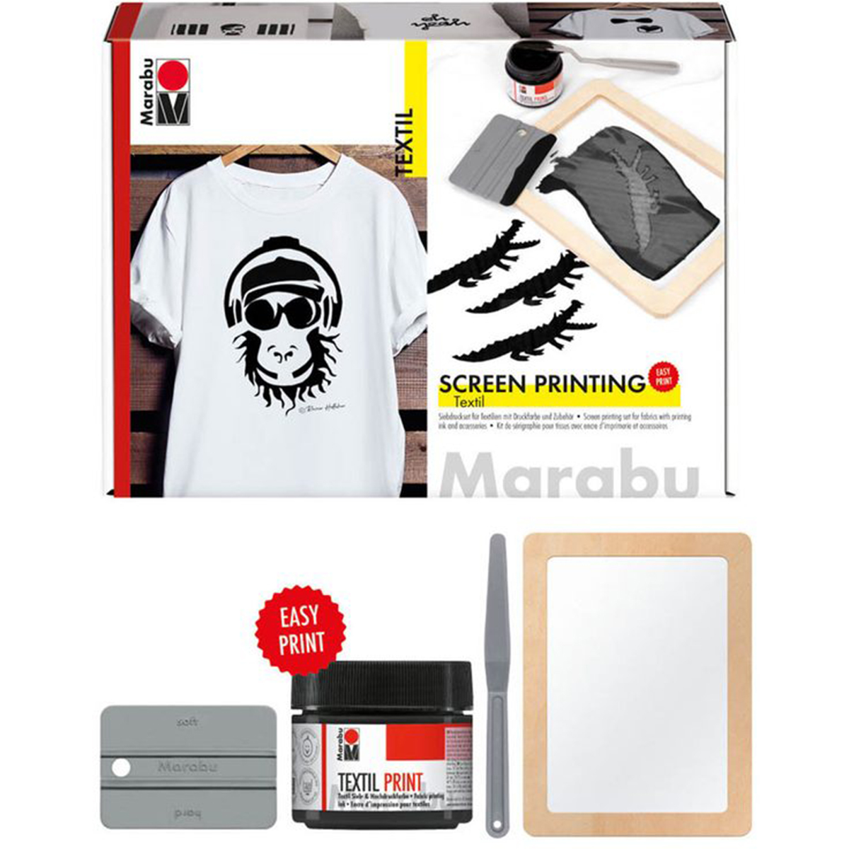 Marabu "Textilschablonen-Set" Schwarz