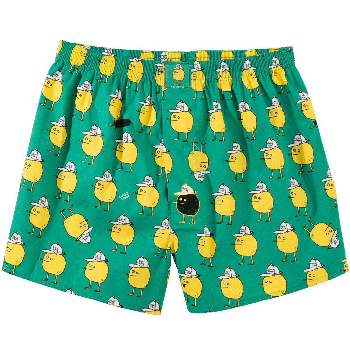 Lousy Livin Boxershorts "Zitrone" Green
