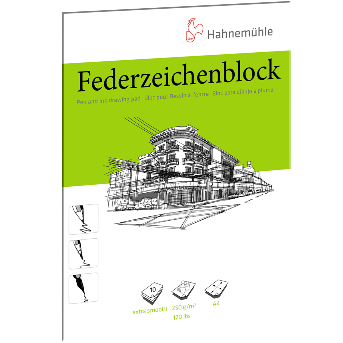 Hahnemühle "Federzeichenblock" A4 Hochformat 250g/m²