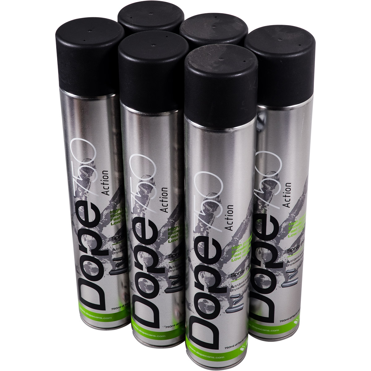 Dope "Action Paint Maxi One Color Sixpack - Black" (6x750ml)