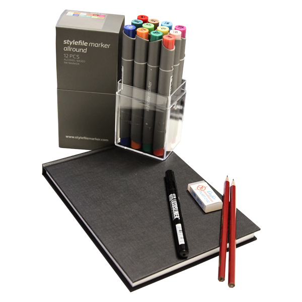 Stylefile Allround Twin Marker "12er Starter Set inkl. A5 Blackbook"