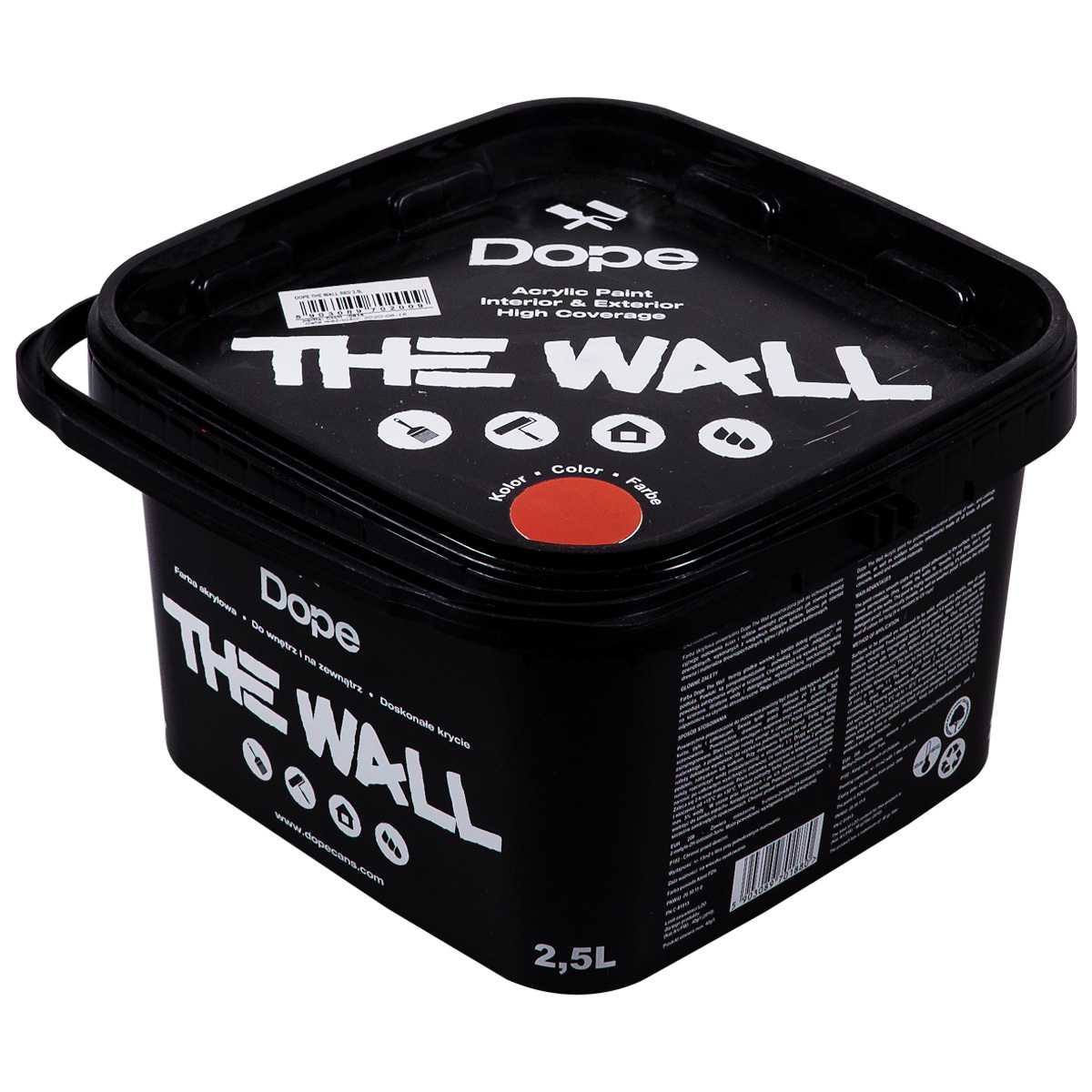 Dope Acryl Premium Wandfarbe "The Wall 2,5L" Red