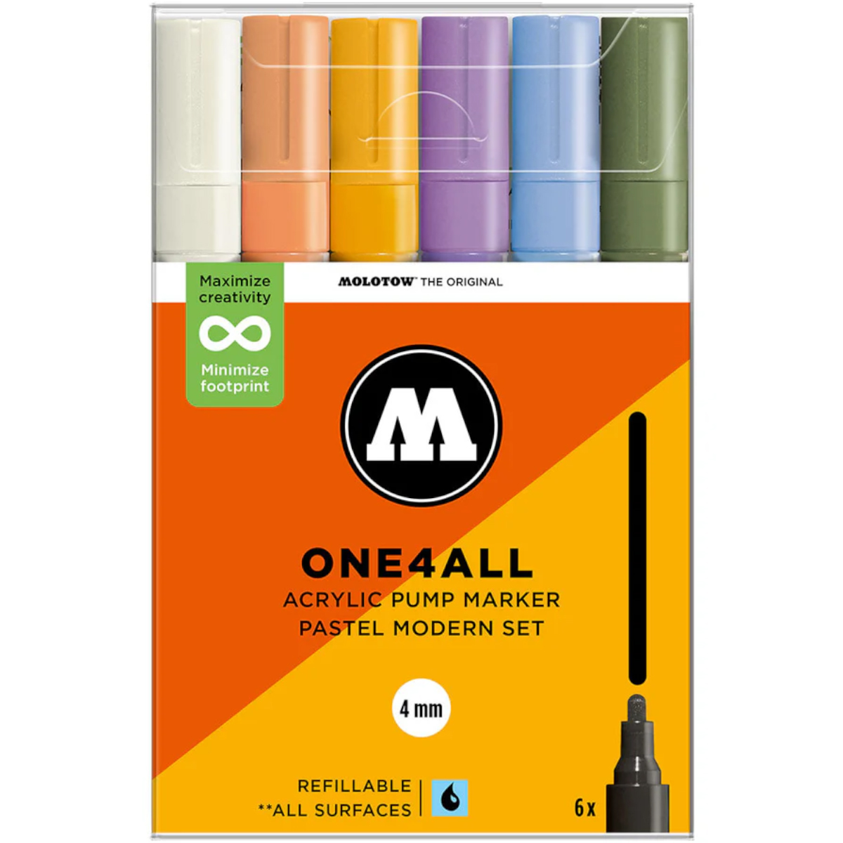 Molotow "227HS" One4all 6er Marker Set (4mm) - Pastel Modern