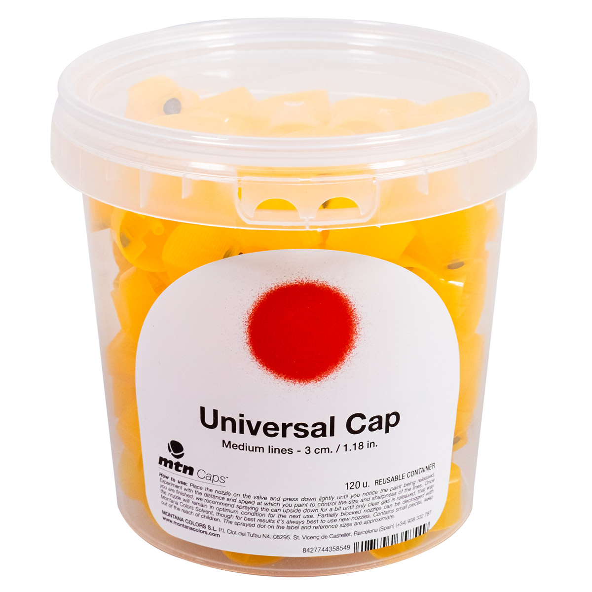 MTN "Universal Skinny Cap 120er Bucket" (Yellow/Black)