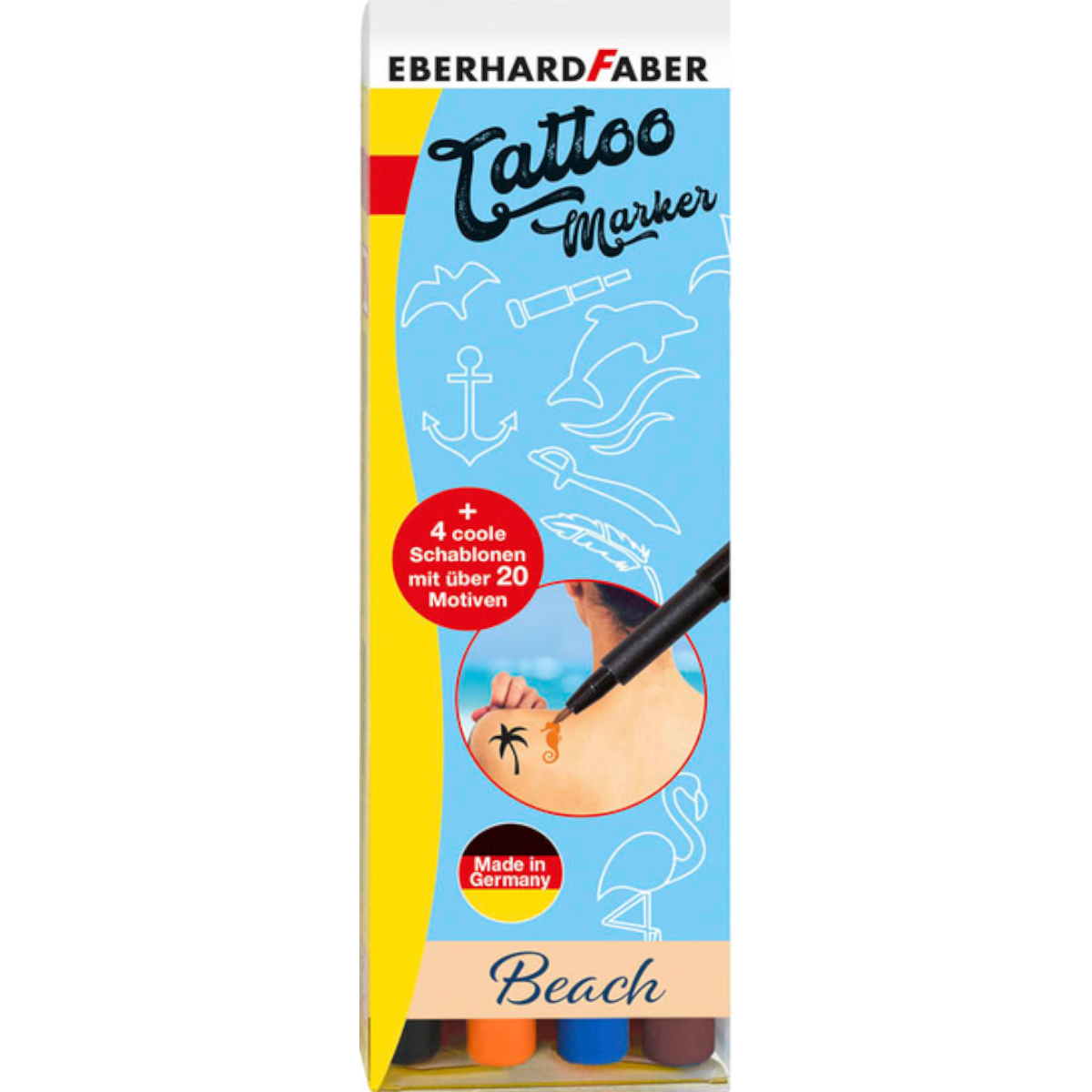 Eberhard Faber "Beach" Tattoomarker 4er Set (2,0mm)