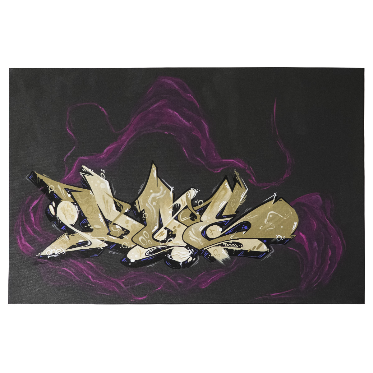 "DOE - Red Smoke (Original)" 40x60cm