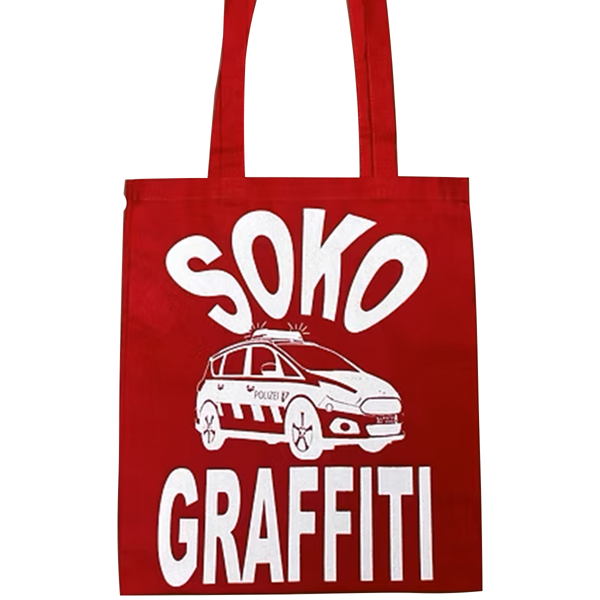 Graffiti DUS "Jutebeutel SOKO Graffiti" - Cherry Red/White