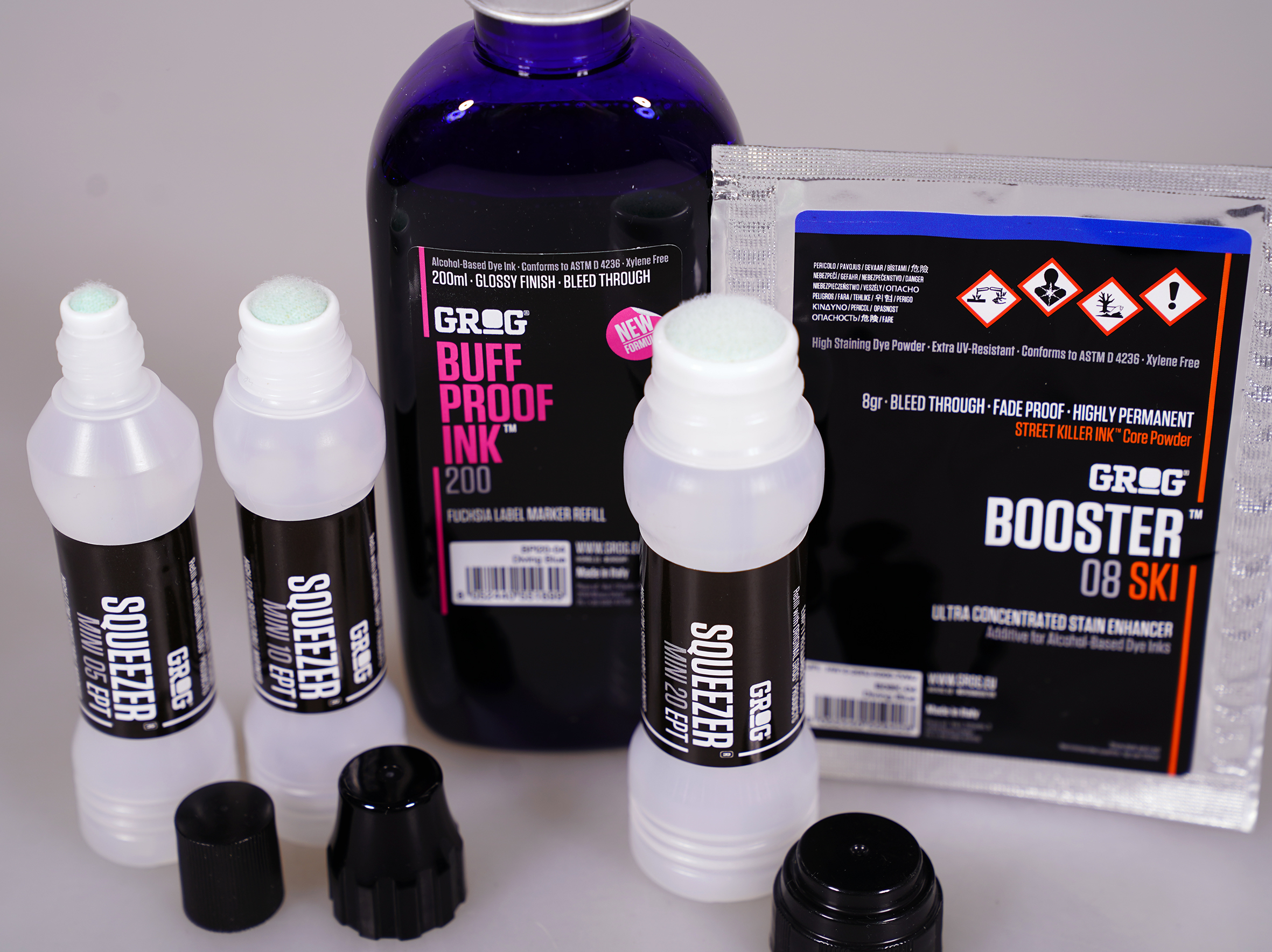 Grog "Buff Proof Ink Booster Set" Diving Blue (5 Teile)