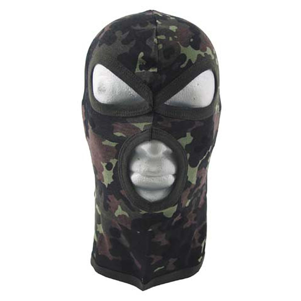 Maske "Balaclava - 3 Loch (dünn)" Baumwolle - Flecktarn