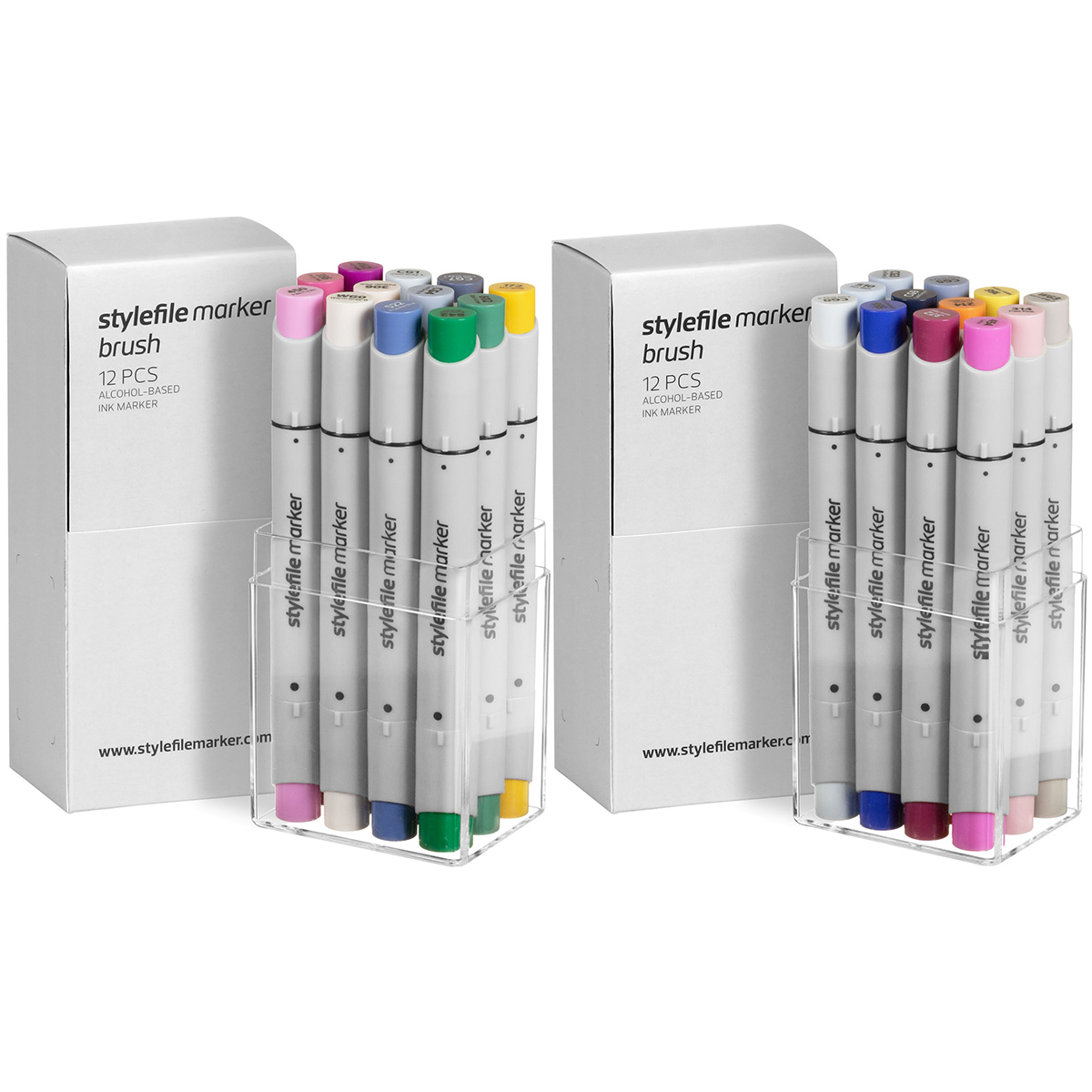 Stylefile Brush Twin Marker "Double 12er Set" Multi 17 & 18