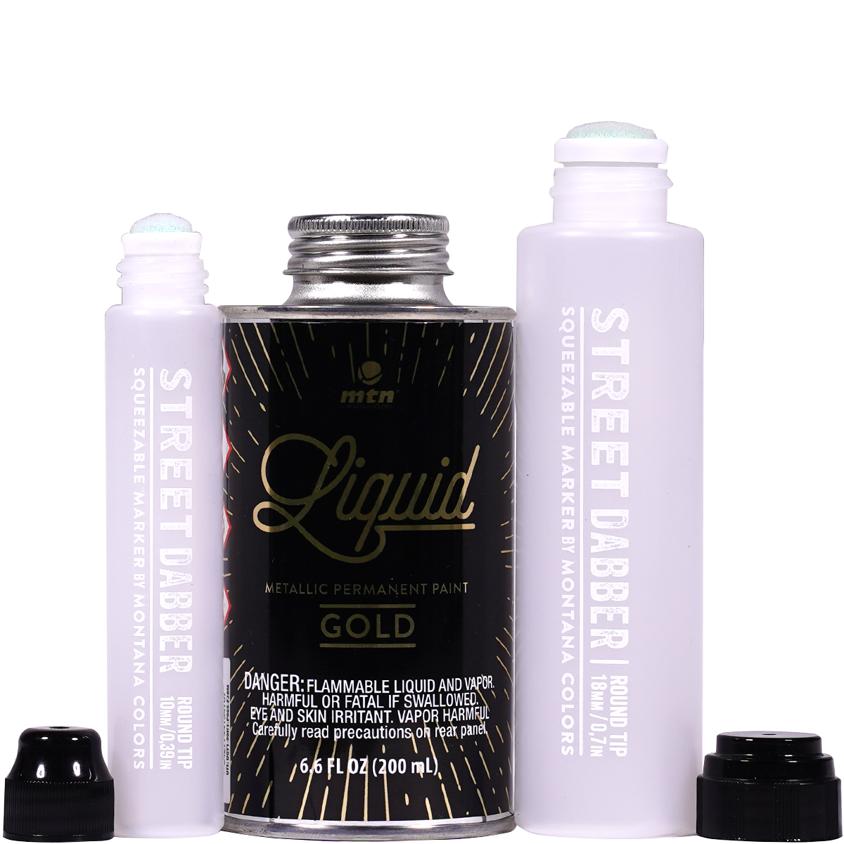 MTN Liquid (200ml) Street Dabber Set (3 Teile) - Gold