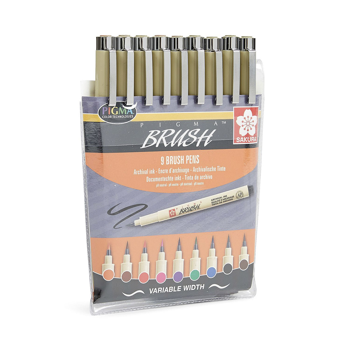 Sakura "Pigma Brush 9er Set"