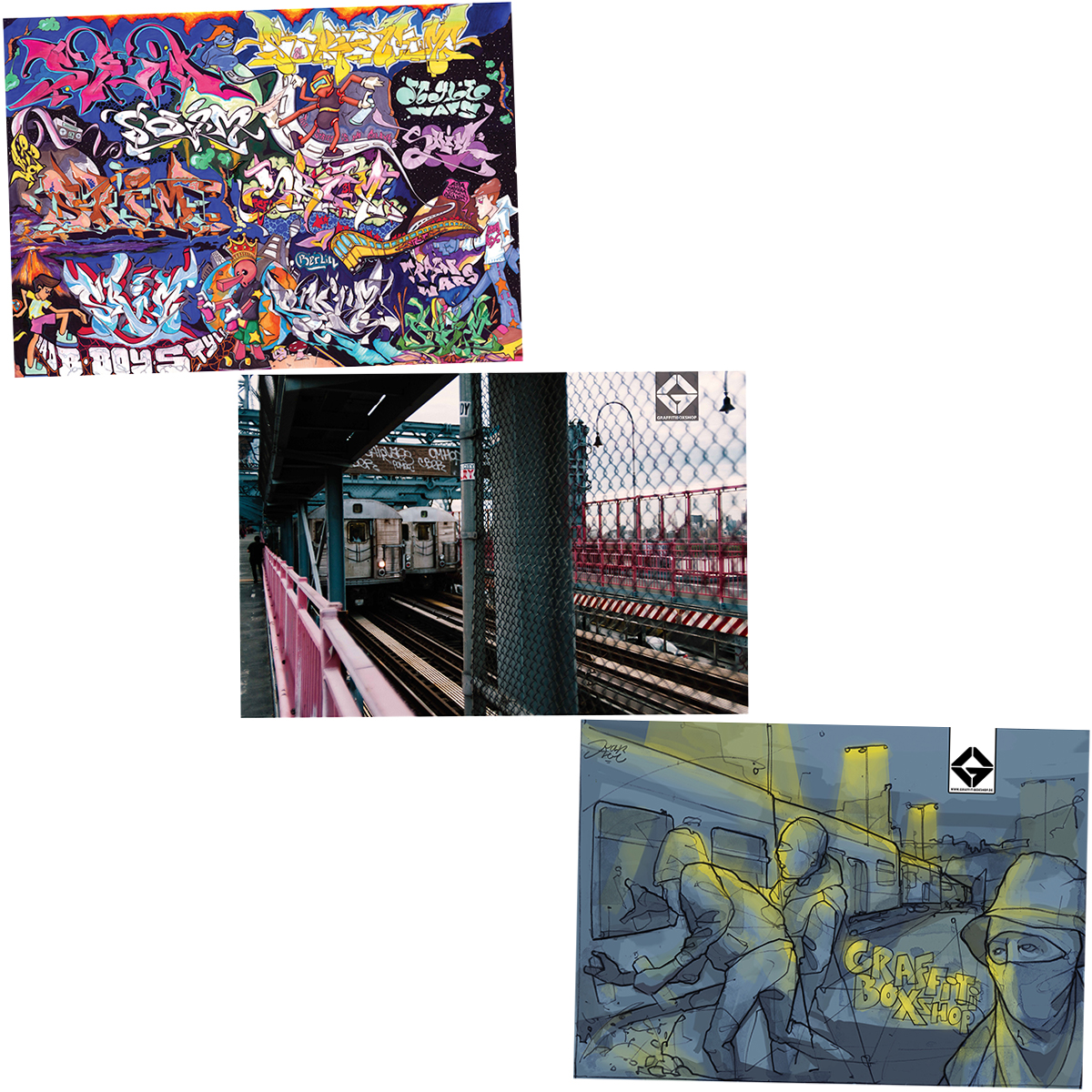 Graffitibox "3er Posterset #5" DIN A1 (gerollt)