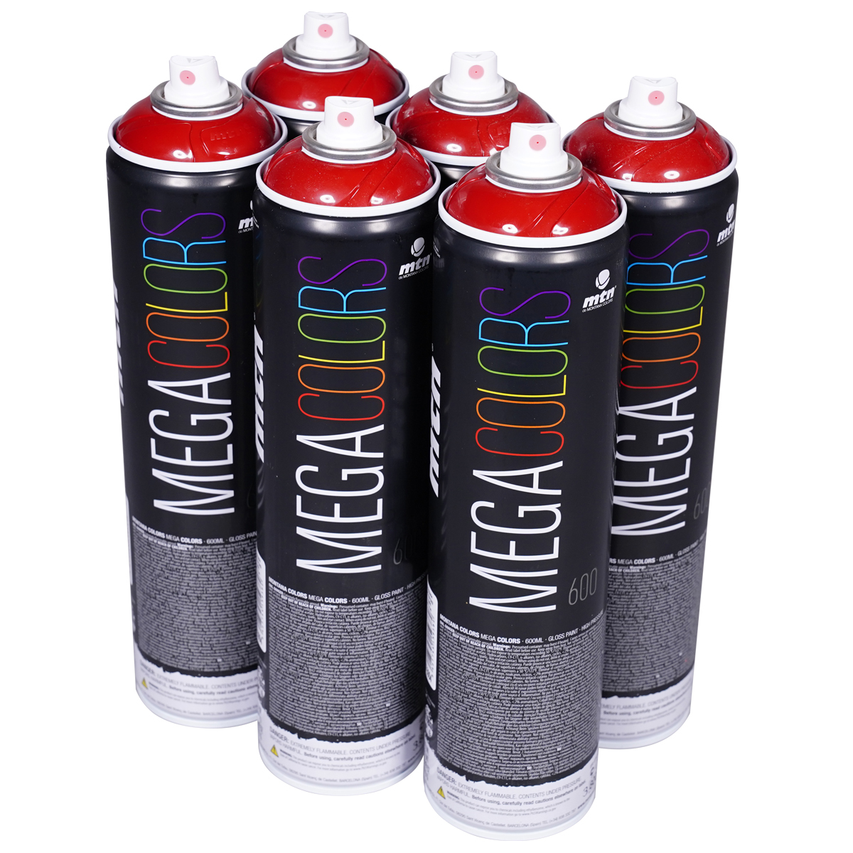 MTN "Mega Colors - One Color Sixpack - Bordeaux Red RV-3004" (6x600ml)