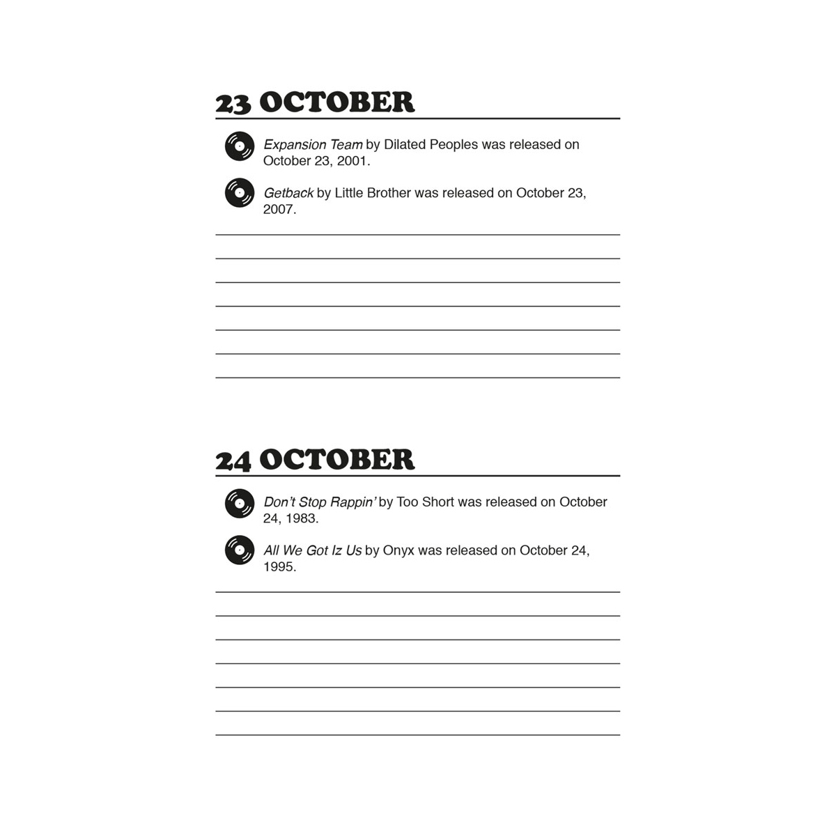 Buch "Hip Hop Journal: A Daily Planner"