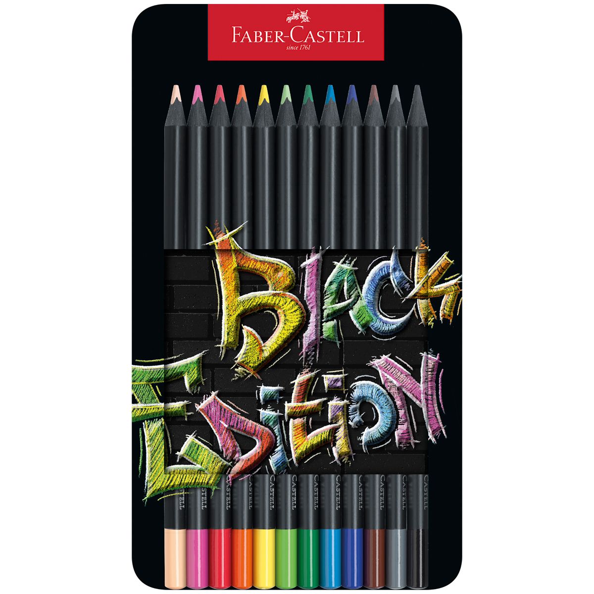 Faber-Castell "Black Edition" Buntstift 12er Metalletui