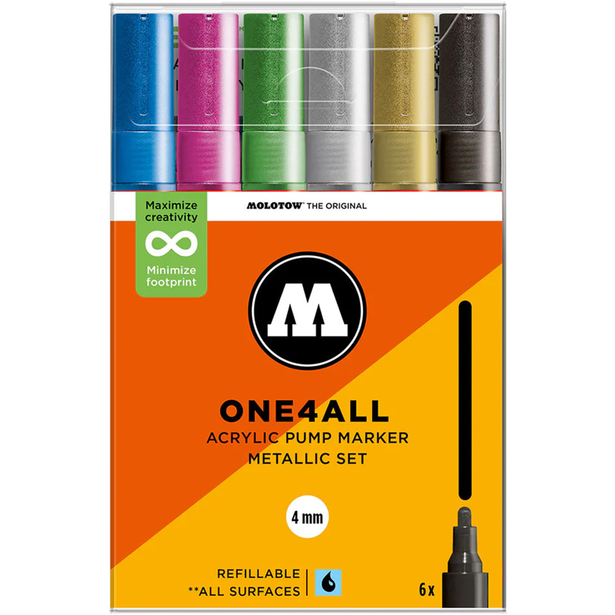 Molotow "227HS" One4all 6er Marker Set (4mm) - Metallic